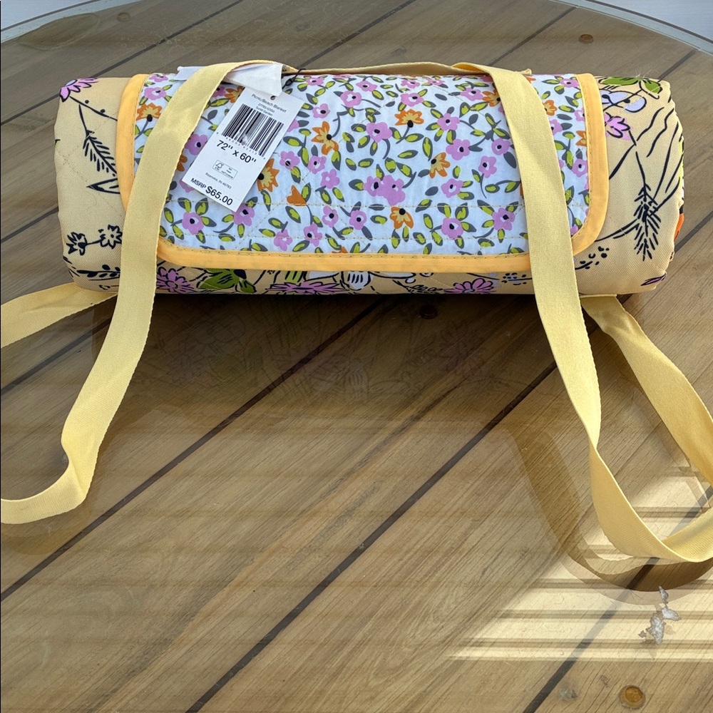 Floral Yellow Yoga Bag